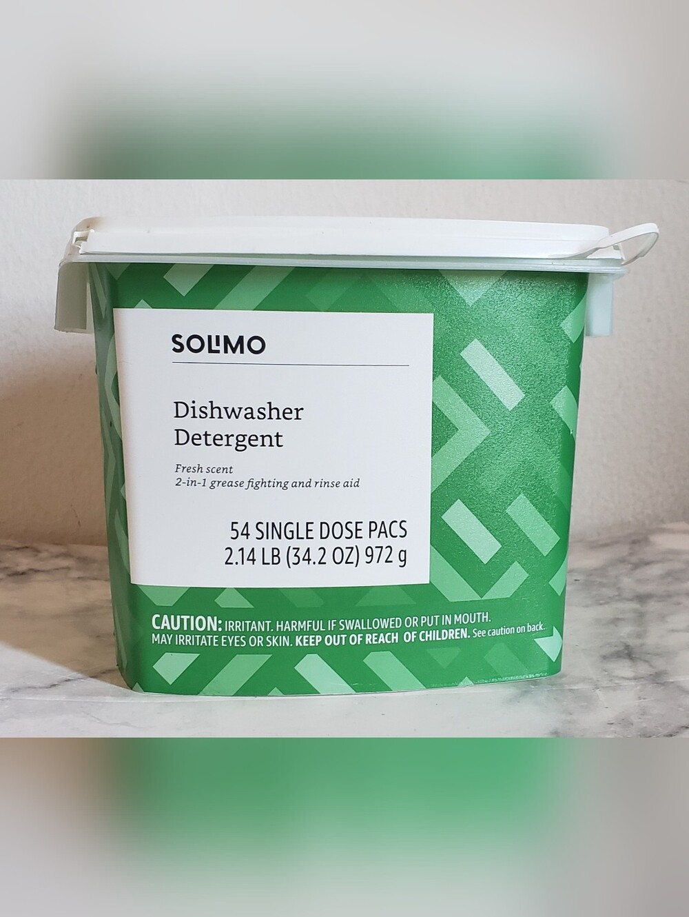 NEW Solimo Amazon Basics Dishwasher Detergent Pods Packs 54 count